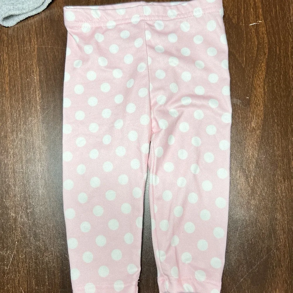 Disney Baby Minnie Mouse Outfit Girls 3–6M LOVE‎ Top Polka Dot Pants Set EUC
